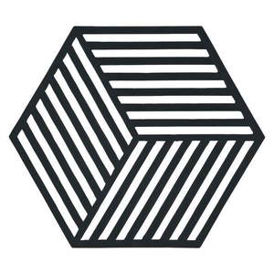 Podložka pod horúce veci Hexagon, čierna vyobraziť