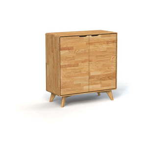 Vysoká komoda z dubového dreva 90x92 cm Greg - The Beds vyobraziť