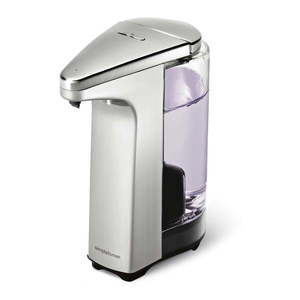 Sivý automatický kovový dávkovač mydla 237 ml - simplehuman vyobraziť