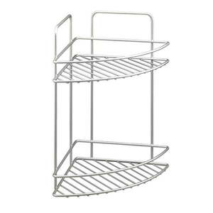 Nástenná rohová kúpeľňová polička s dvoma poschodiami Metaltex Refl vyobraziť