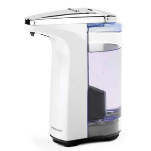 Biely automatický plastový dávkovač mydla 237 ml - simplehuman vyobraziť