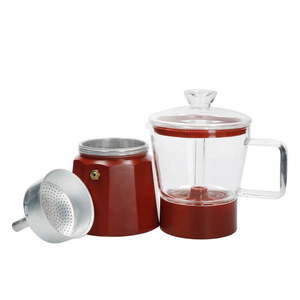 Červená moka kanvička z nerezovej ocele 0.29 l La Cafetiere Verona - Kitchen Craft vyobraziť