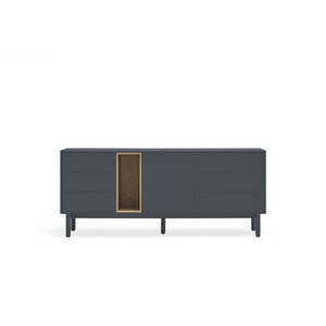 Tmavosivá nízka komoda 180x76 cm Corvo - Teulat vyobraziť