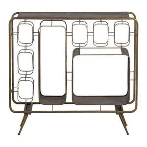 Kovová vinotéka v mosadznej farbe na 6 fliaš, 87x80.5 cm Capo - BePureHome vyobraziť