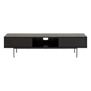 Čierny TV stolík v dekore jaseňa 180x44, 5 cm Angus – Actona vyobraziť