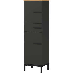 Tmavosivá kúpeľňová skrinka v dekore duba 34x123 cm Yonkers - Germania vyobraziť