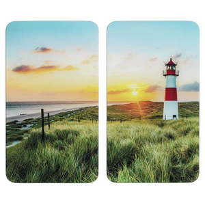 Kryty na sporák v súprave 2 ks z tvrdeného skla 52x30 cm Lighthouse - Maximex vyobraziť