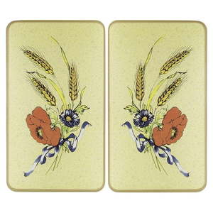 Kryty na sporák v súprave 2 ks z tvrdeného skla 52x30 cm Corn-Flowers - Maximex vyobraziť