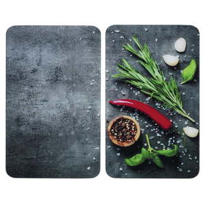 Kryty na sporák v súprave 2 ks z tvrdeného skla 52x30 cm Rosemary - Maximex vyobraziť