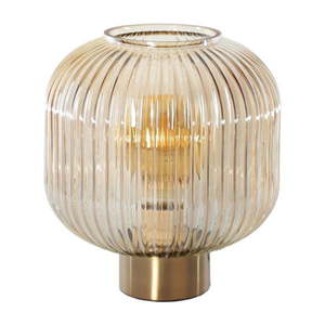 Hnedá stolová lampa SULION Garbo, výška 23, 5 cm vyobraziť