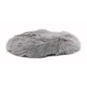 Sivý sedák z ovčej kožušiny Native Natural Round, ⌀ 40 cm vyobraziť