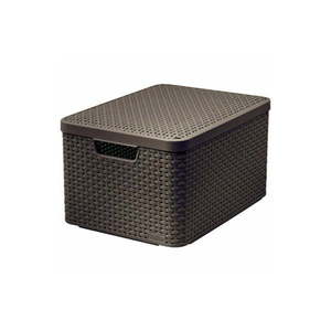 Tmavohnedý plastový úložný box s vekom 33x44, 5x25 cm Style – Curver vyobraziť