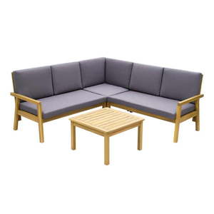 Sivý záhradný lounge set z masívu akácie pre 5 Allison - Rojaplast vyobraziť