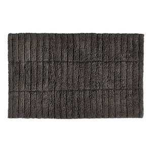 Tmavosivá bavlnená kúpeľňová predložka Zone Tiles, 80 x 50 cm vyobraziť