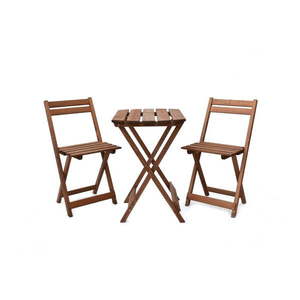 Záhradný jedálenský set z borovicového dreva pre 2 Coffee Bistro - Rojaplast vyobraziť