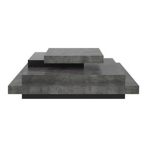 Sivý konferenčný stolík v dekore betónu 110x110 cm Slate - TemaHome vyobraziť