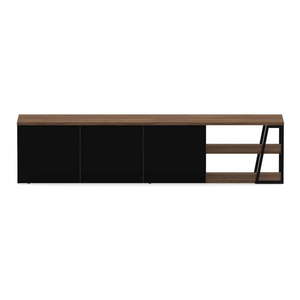 Čierny TV stolík v dekore orecha 190x45 cm Albi - TemaHome vyobraziť