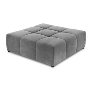 Sivý zamatový modul pohovky Rome Velvet - Cosmopolitan Design vyobraziť