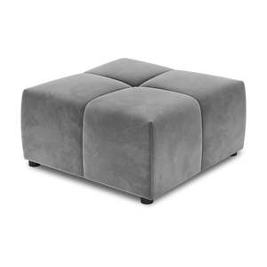 Sivý zamatový modul pohovky Rome Velvet - Cosmopolitan Design vyobraziť