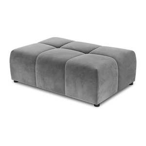 Sivý zamatový modul pohovky Rome Velvet - Cosmopolitan Design vyobraziť