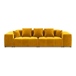Žltá zamatová pohovka 320 cm Rome Velvet - Cosmopolitan Design vyobraziť
