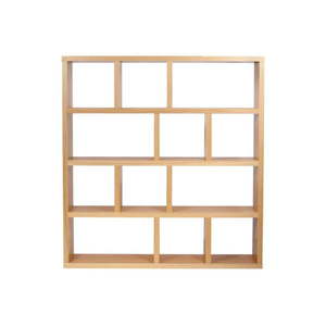 Hnedá knižnica v dekore duba 150x159 cm Berlin – TemaHome vyobraziť