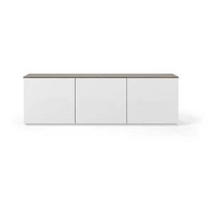 Biela komoda s doskou v dekore orecha TemaHome Join, 180 x 57 cm vyobraziť