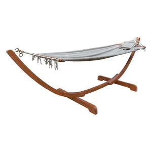 Záhradné hojdacie ležadlo na konštrukciu z eukalyptového dreva Garden Pleasure Hammock Madeira vyobraziť