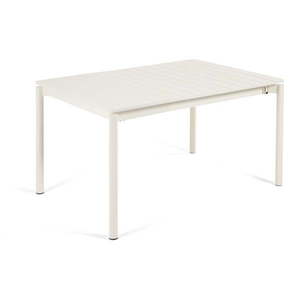 Biely hliníkový záhradný stôl Kave Home Zaltana, 140 x 90 cm vyobraziť