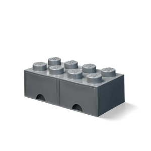 Detský tmavosivý úložný box s 2 zásuvkami LEGO® vyobraziť