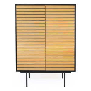 Komoda v dekore dubového dreva Woodman Stripe Oak vyobraziť