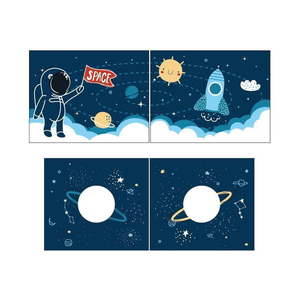 Detský záves k posteli 4 ks 195x75 cm Space Shuttle – Vipack vyobraziť