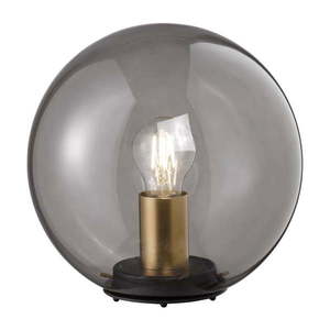 Čierna stolová lampa so skleneným tienidlom Dini – Fischer & Honsel vyobraziť