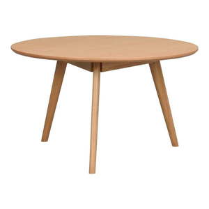 Okrúhly konferenčný stolík v dekore duba v prírodnej farbe 90x90 cm Yumi - Rowico vyobraziť