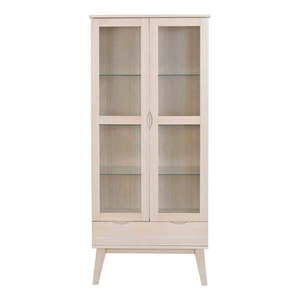 Vitrína z dubového dreva v prírodnej farbe 82x185 cm Filippa - Rowico vyobraziť