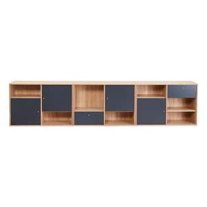 Čierna nízka komoda v dekore duba 267x61 cm Mistral - Hammel Furniture vyobraziť