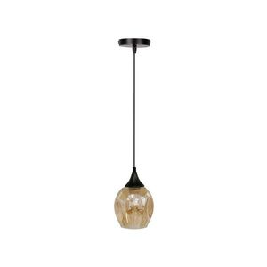 Čierne závesné svietidlo so skleneným tienidlom ø 14 cm Aspa - Candellux Lighting vyobraziť