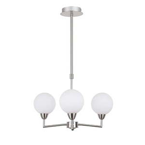 Závesné svietidlo v striebornej farbe so skleneným tienidlom Logos - Candellux Lighting vyobraziť