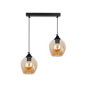 Čierne závesné svietidlo so skleneným tienidlom 14x48 cm Aspa - Candellux Lighting vyobraziť