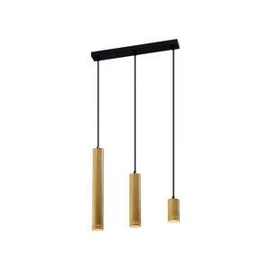 Závesné svietidlo s kovovým tienidlom v čierno-zlatej farbe 6x46 cm Tubo - Candellux Lighting vyobraziť