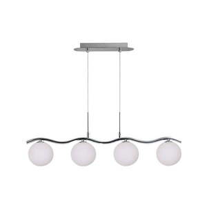 Závesné svietidlo v striebornej farbe so skleneným tienidlom 12x79 cm Ramon - Candellux Lighting vyobraziť