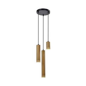 Závesné svietidlo s kovovým tienidlom v čierno-zlatej farbe Tubo - Candellux Lighting vyobraziť