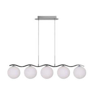 Závesné svietidlo v striebornej farbe so skleneným tienidlom 12x86 cm Ramon - Candellux Lighting vyobraziť