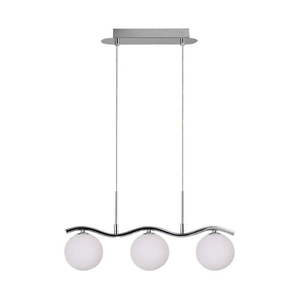 Závesné svietidlo v striebornej farbe so skleneným tienidlom 12x53 cm Ramon - Candellux Lighting vyobraziť