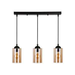 Čierne závesné svietidlo so skleneným tienidlom 10x55 cm Bistro - Candellux Lighting vyobraziť