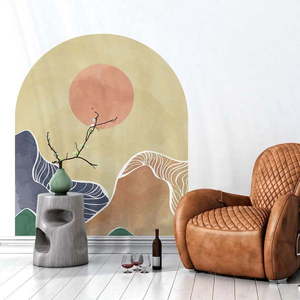 Samolepka na stenu 120x140 cm Abstract Rising Sun Arch - Ambiance vyobraziť