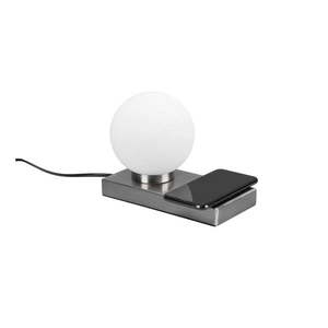 Stolová lampa s bezdrôtovou nabíjačkou v striebornej farbe (výška 15 cm) Chloe - Trio vyobraziť