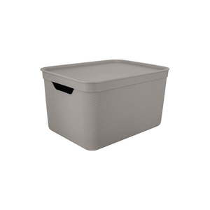 Plastový úložný box s vekom Deco - Rotho vyobraziť