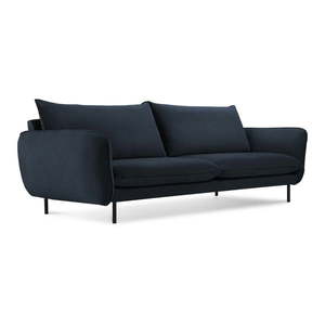 Tmavomodrá zamatová pohovka 200 cm Vienna – Cosmopolitan Design vyobraziť