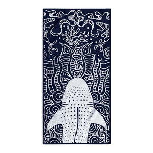 Tmavomodrá plážová osuška 90x180 cm Shark - DecoKing vyobraziť